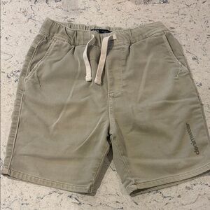 Zara Olive Green Athletic Drawstring Shorts